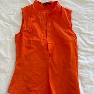 Hugo Boss Vibrant Orange Sleeveless Blouse